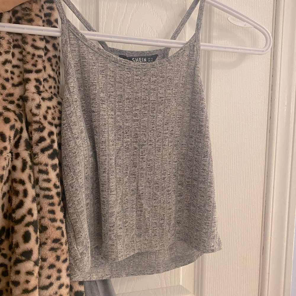 Gray tiny tank top